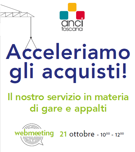 WebMeeting per conoscere il servizio di supporto giuridico e operativo all’attività contrattuale dei comuni svolto da Anci Toscana attraverso PA&Mercato